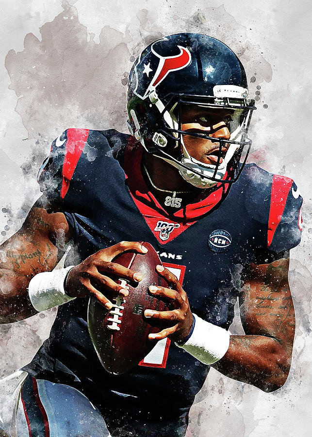 Ball NFL Houston Texans Player Deshaun Watson Deshaunwatson Deshaun Watson  Derrick Deshaun Watson by Wrenn Huber