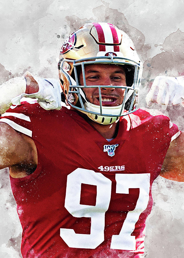 Ball Nfl San Francisco 49ers Player Nick Bosa Nickbosa Nick Bosa 