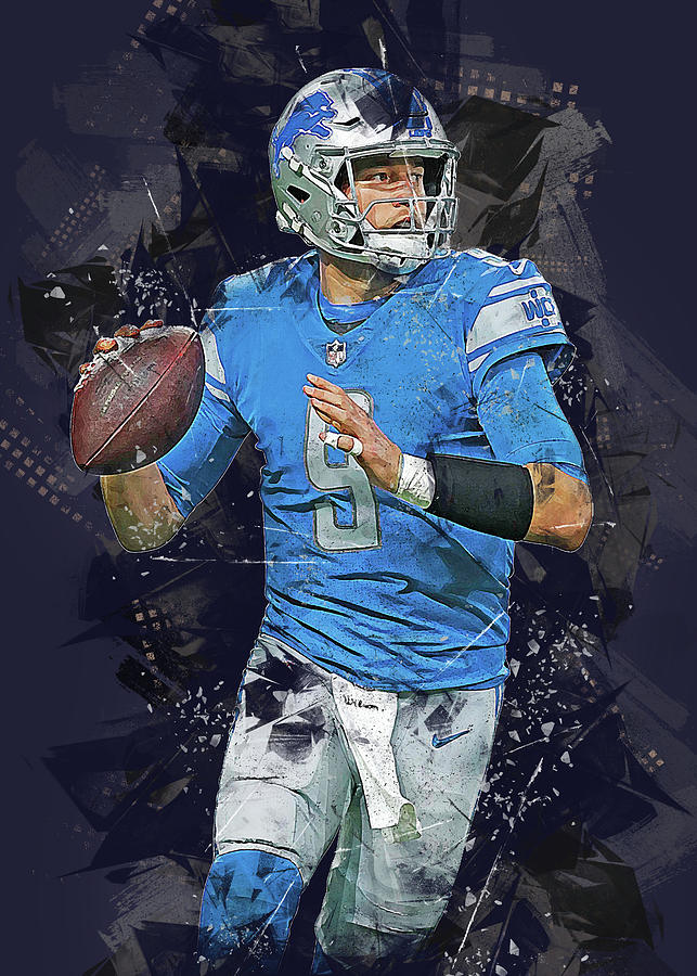 Ball Detroit Lions Player Matthew Stafford Matthewstafford Matthew Stafford  Johnmatthewstafford John Digital Art by Wrenn Huber - Pixels