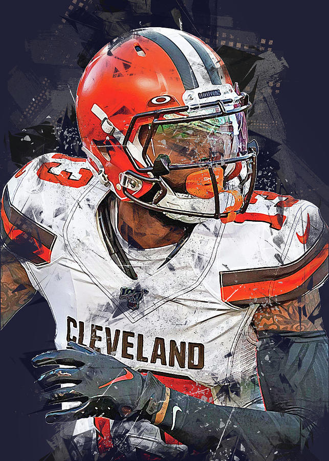 ODELL BECKHAM-----CLEVELAND BROWNS---BUFFALO WILD WINGS ----2019 PINT GLASS