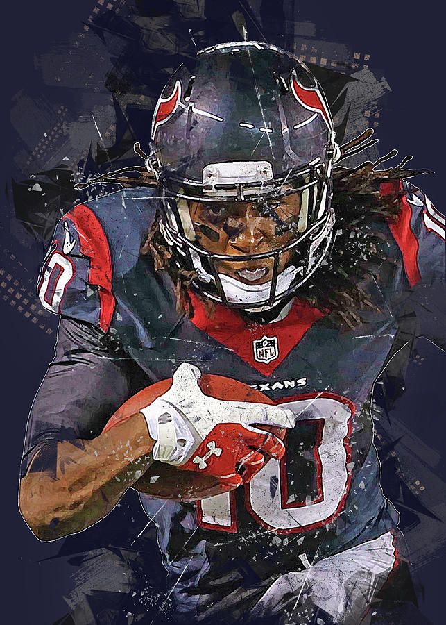 Player Football Houston Texans Player Deandre Hopkins Deandrehopkins  Deandre Hopkins Deandre Rashaun Digital Art by Wrenn Huber - Fine Art  America