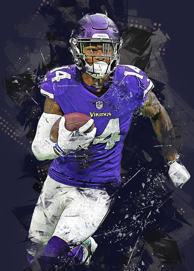 Football Art Stefon Diggs Stefon Diggs Stefondiggs Minnesota Vikings Player  Buffalo Bills American F Digital Art by Wrenn Huber - Pixels