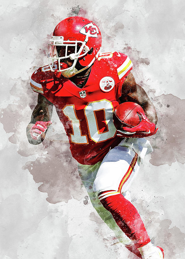 Ball NFL Tyreek Hill Tyreekhill Tyreek Hill Kansascitychiefs Kansas City  Chiefs Oklahoma State Unive Digital Art by Wrenn Huber - Pixels