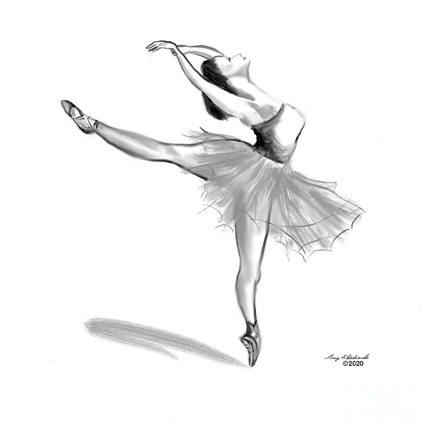 Perversion nød overlap Ballerina 3 Drawing by Gary F Richards