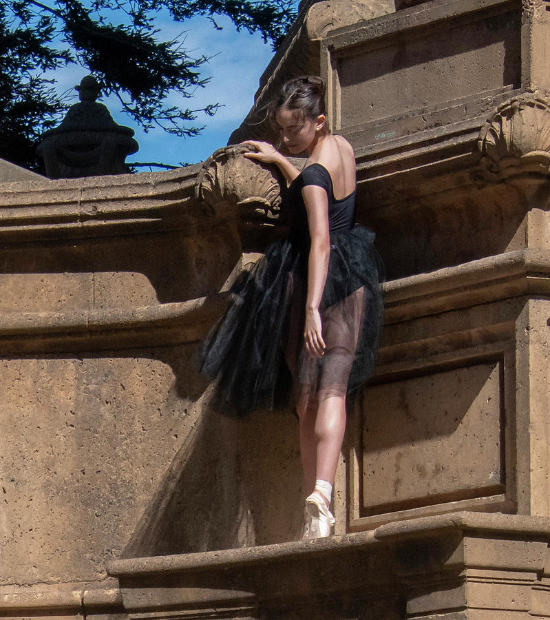 Ballerina at the Palace of Fine Arts Photograph by Ken Stampfer