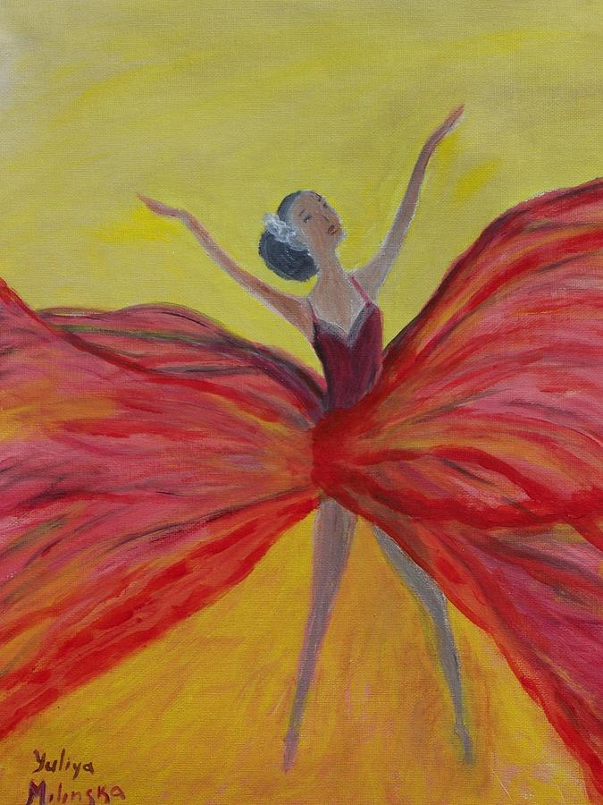 Ballerina Butterfly Painting by Yuliya Milinska - Fine Art America