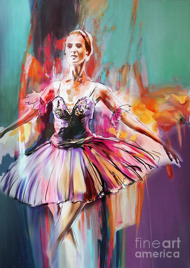 Ballerina dance 2302 Painting by Gull G
