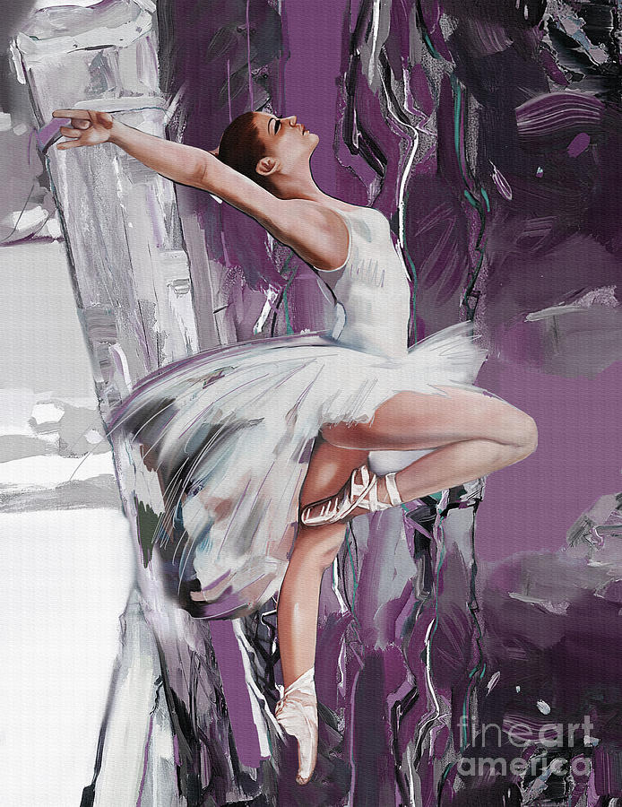 Ballerina Dance art 82u Painting by Gull G