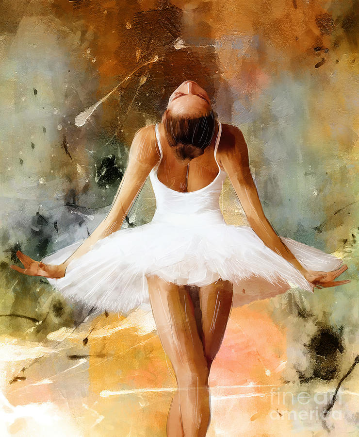 Ballerina dance female 23e3 Painting by Gull G