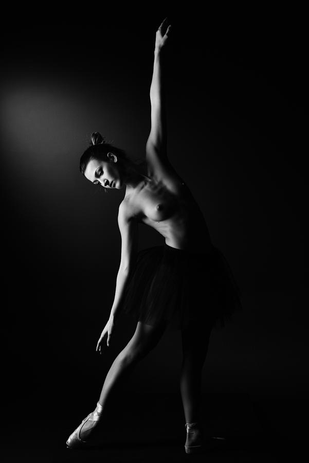 Ballerina dancer in topless posing Photograph by Alessandro Della Torre