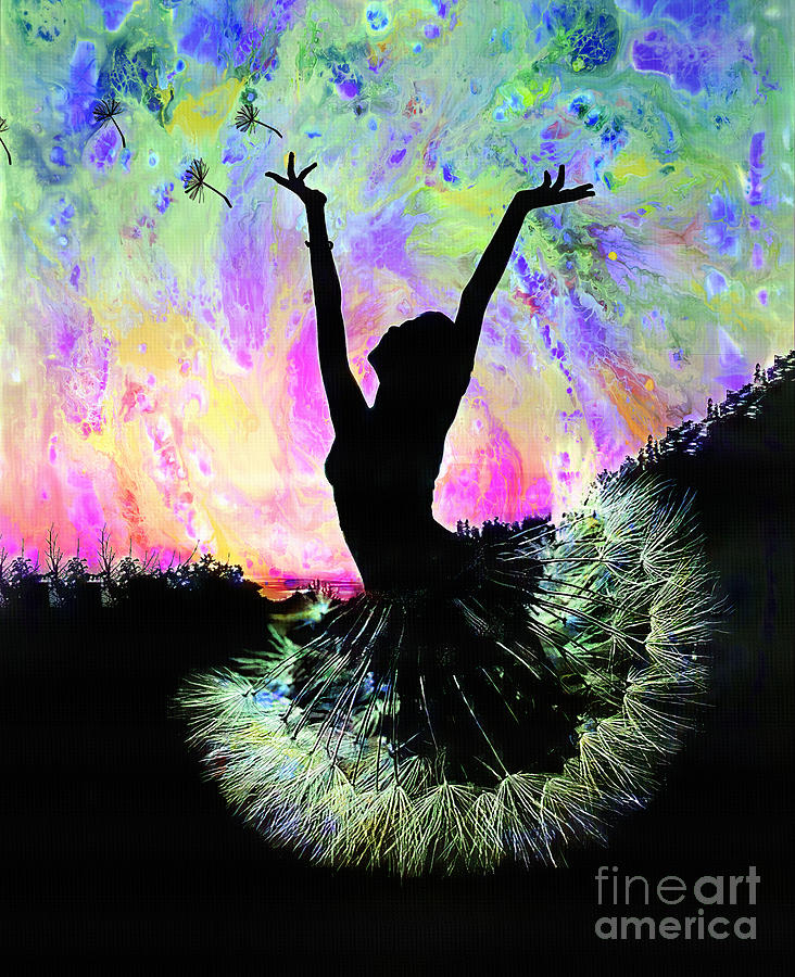 Ballerina flower girl dance  Painting by Gull G