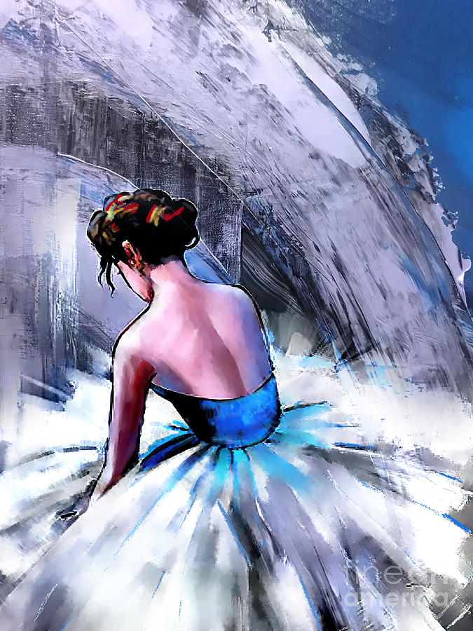 Ballerina girl 45Rw Painting by Gull G