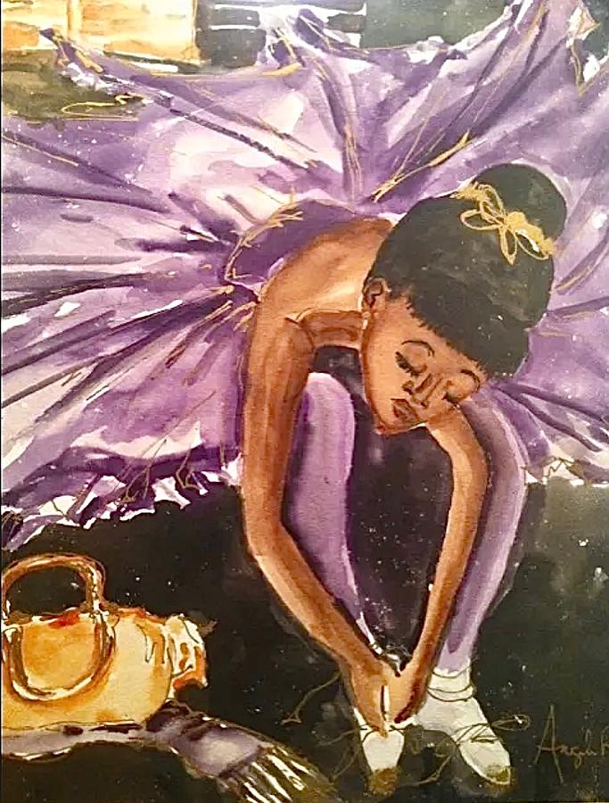 Ballerina Girl Painting by Angie ONeal