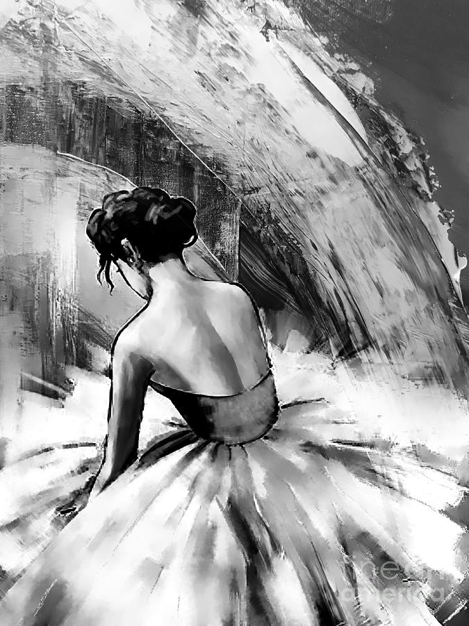 Ballerina girl htr1 Painting by Gull G