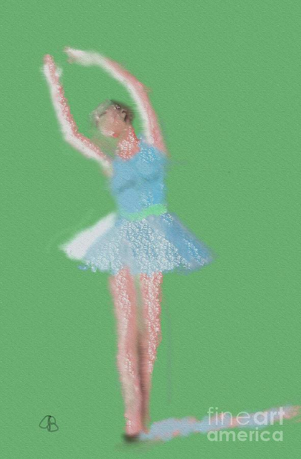 Ballerina in Blue Digital Art by Arlene Babad