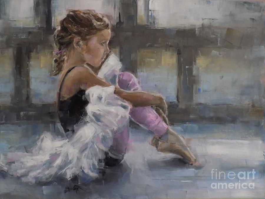 Ballerina in Braids Painting by Dan Campbell