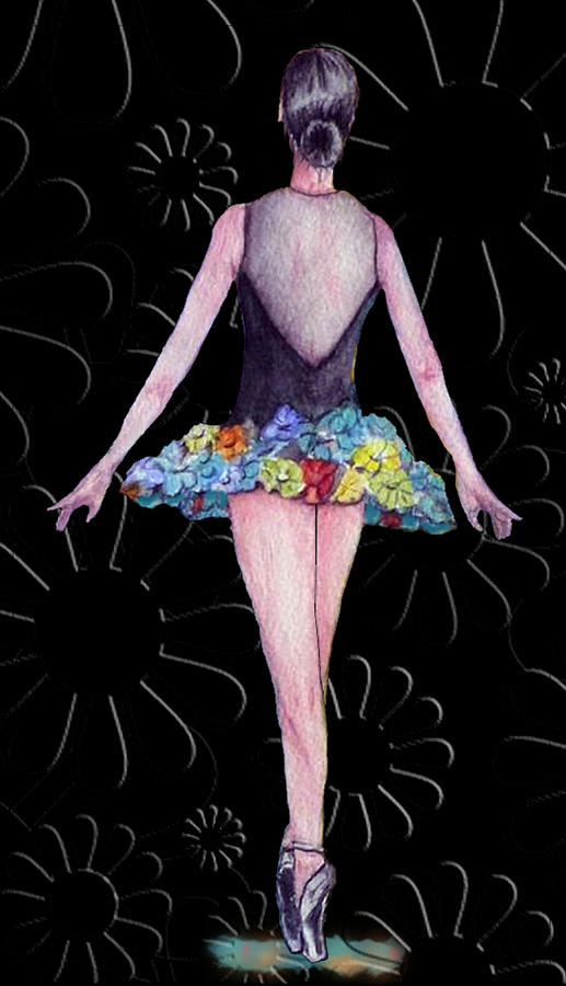 Ballerina Pose Mixed Media by Kelly Mills