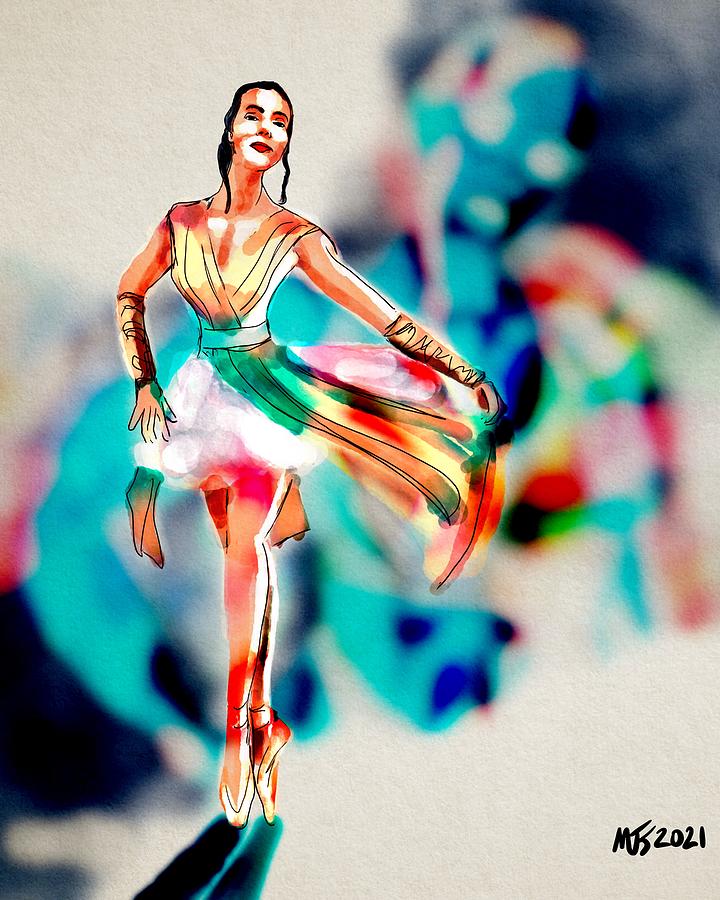 Ballerina Rey  Digital Art by Michael Kallstrom