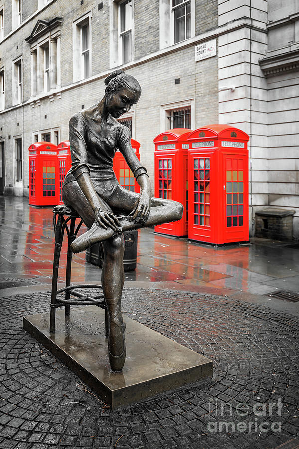 Ballerina statue in Covent Garden, London Photograph by Delphimages Photo Creations
