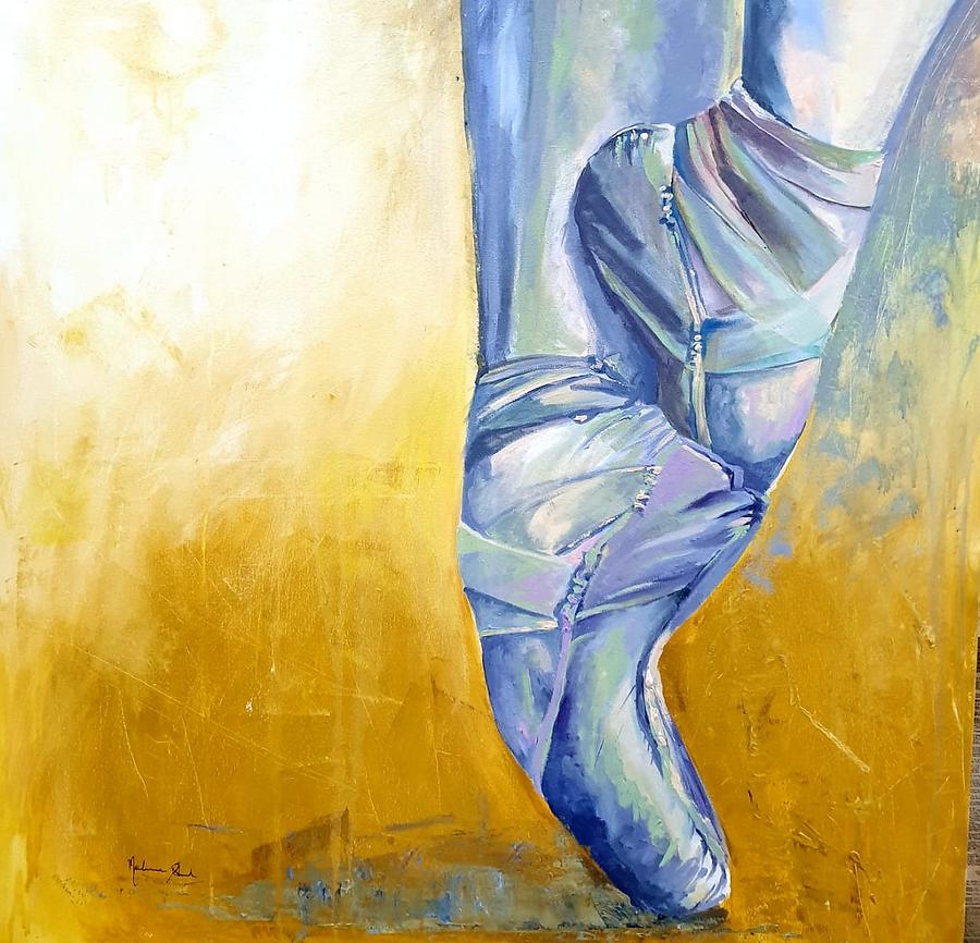 The Curves of Ballet Flats Painting by Mahnoor Shah