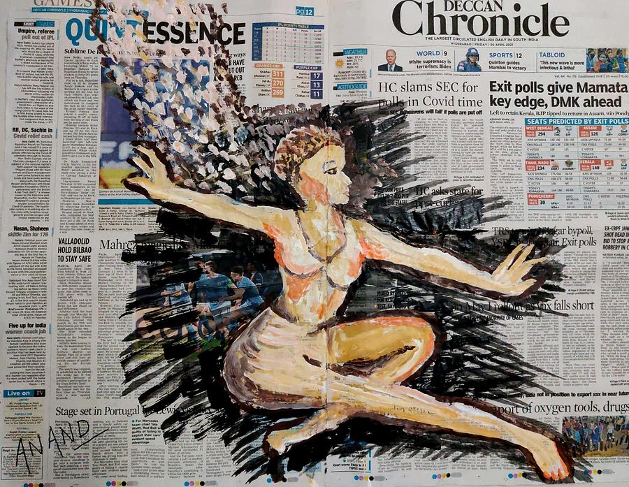 Ballet-2 Painting by Anand Swaroop Manchiraju