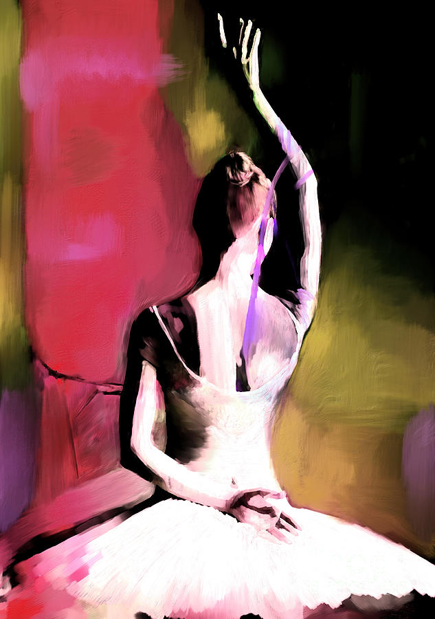 Ballet dancer backside pose  Painting by Gull G
