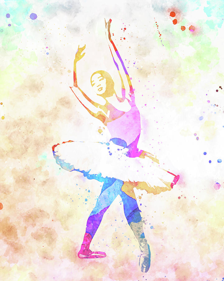Ballet Dancer Watercolor Painting by Dan Sproul