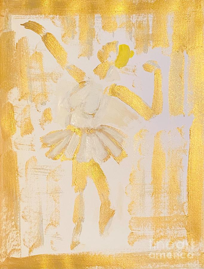 Ballet gold 2 Painting by Richard W Linford