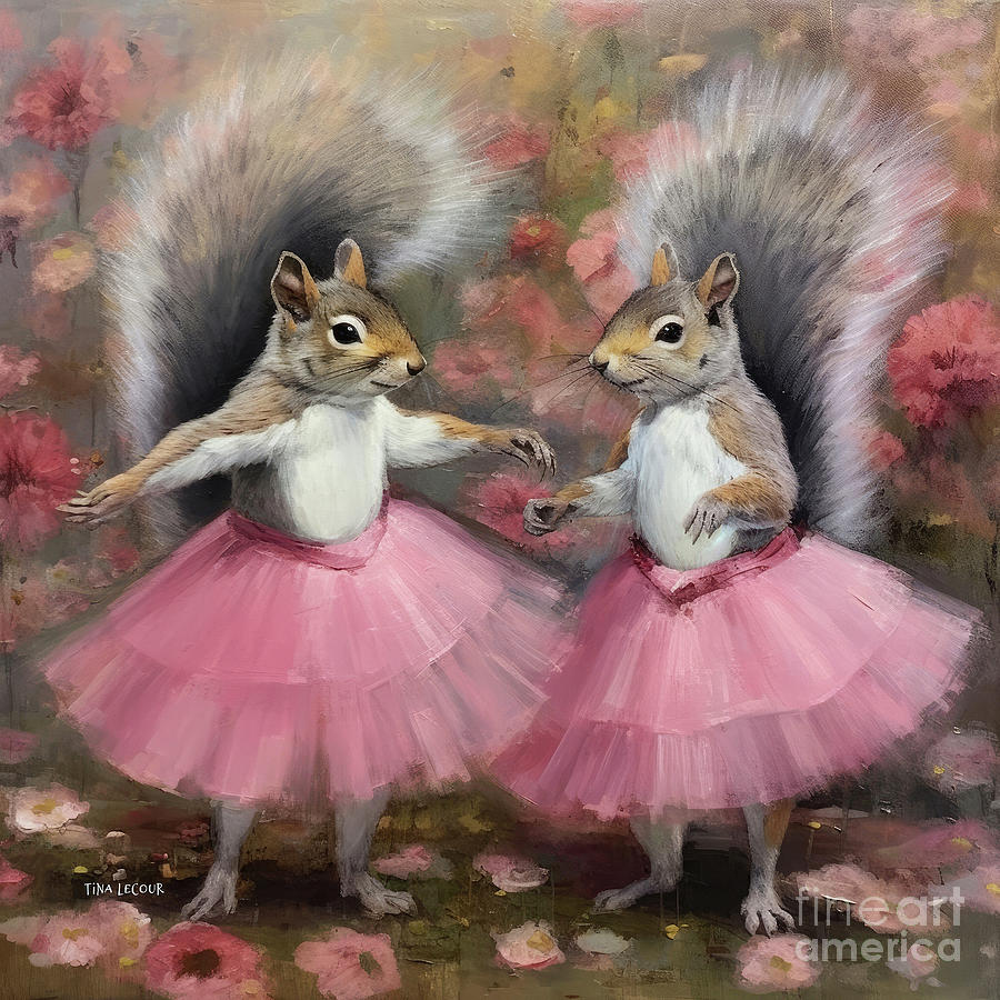 Squirrel Painting - Ballet Rehearsal by Tina LeCour