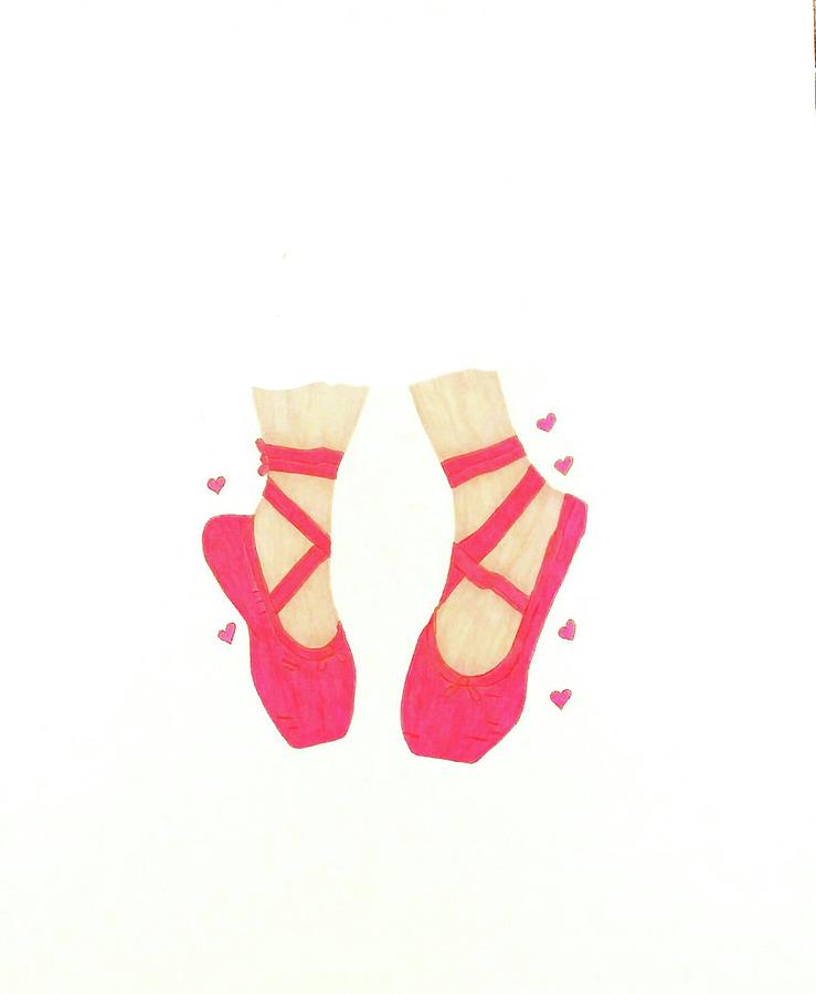 Ballet Slippers Drawing by SarahJo Hawes