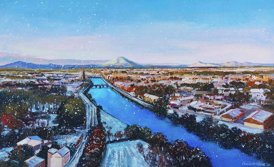 Ballina In The Snow Painting
