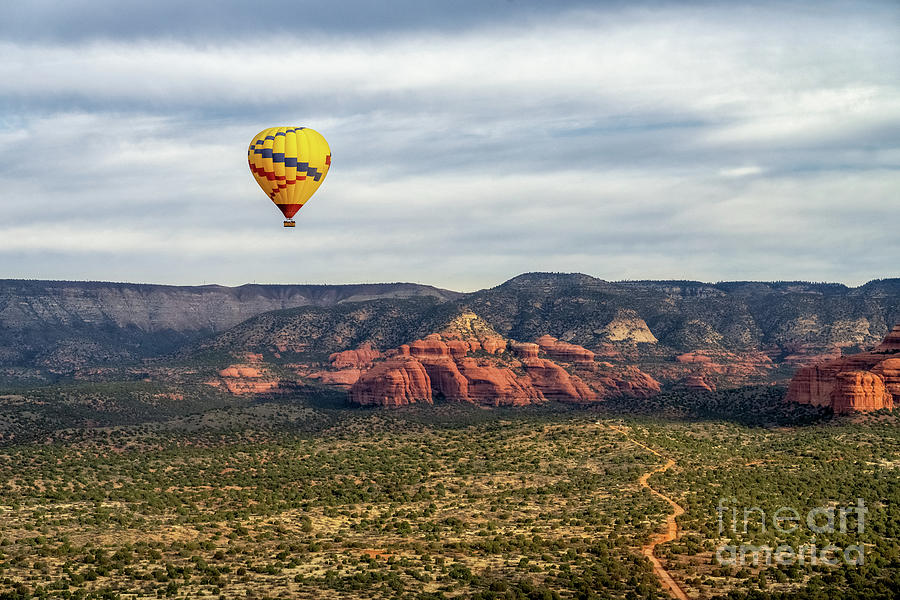 Desert Photograph - Ballon Sedona Desert 2 by Roxie Crouch