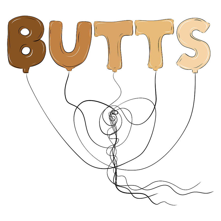 Balloon Butts Skin Tones Drawing By Butts Art Fine Art America