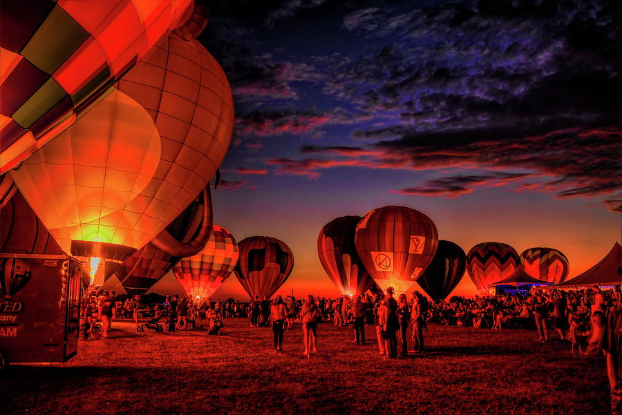 Balloon Fest Glow Photograph by Dale Kauzlaric