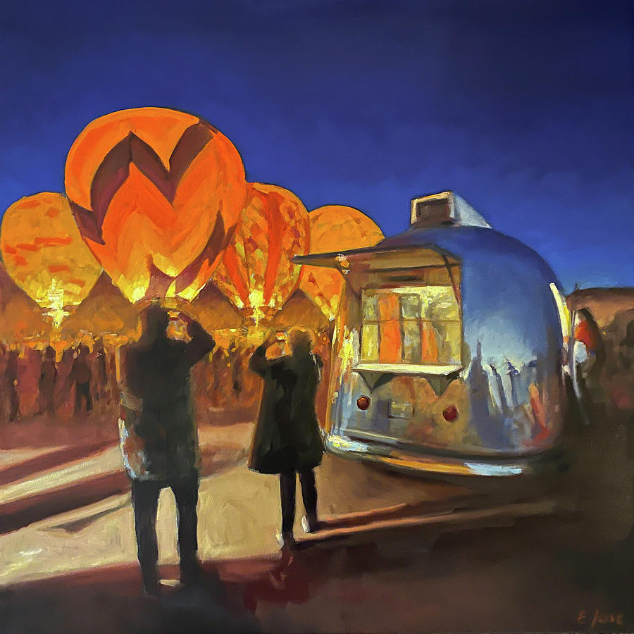 Balloon Glow Painting by Elizabeth Jose