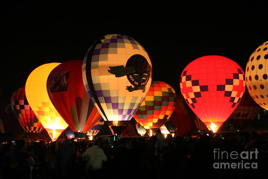 Balloon Glow In Forest Park Photograph by Dee Wyatt Fine Art America