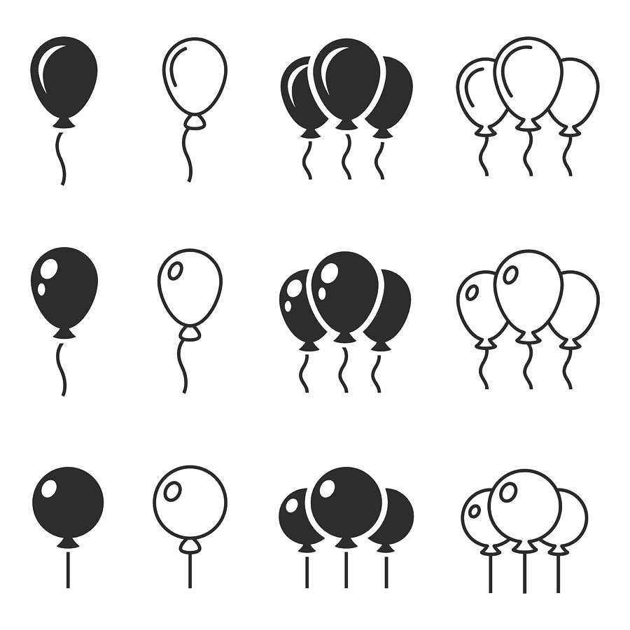 Balloon icon vector Drawing by DivVector