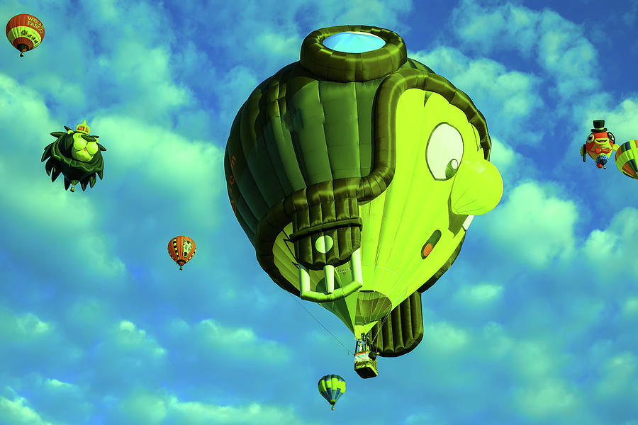 Balloon In The Bright Blue Sky Photograph