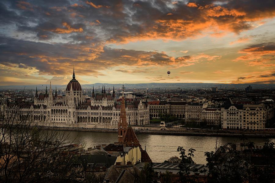 Balloon over Budapest Photograph by James Bethanis