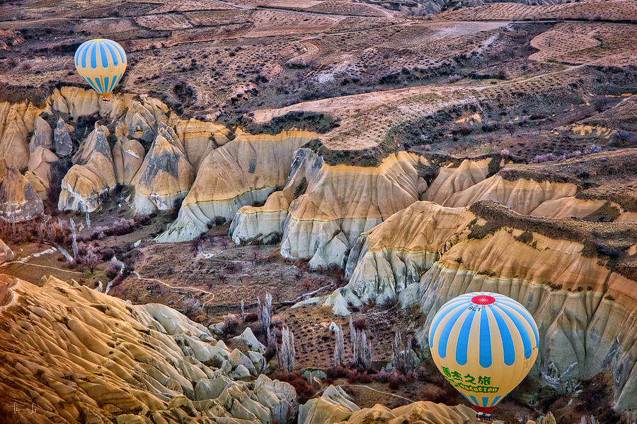 Turkey Photograph - Balloon Ride over Love Valley, Cappadocia, Turkey by Thomas Ly