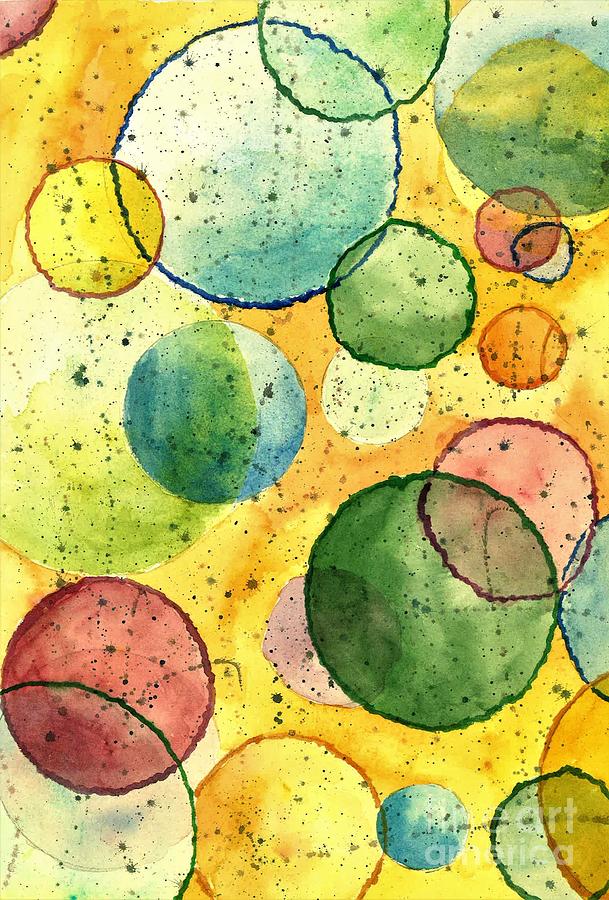Planet Painting - Balloons and Circles by L A Feldstein