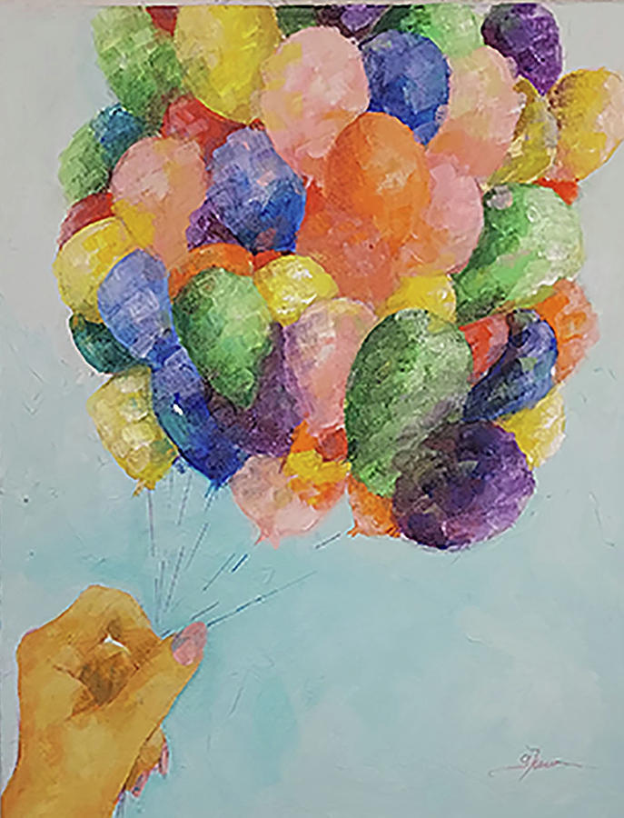 Balloons Painting by Beverly Shaw-starkovich