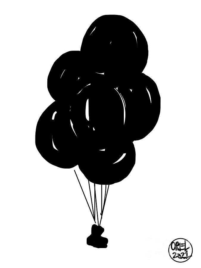 Balloons on Boots  Mixed Media by Oriel Ceballos