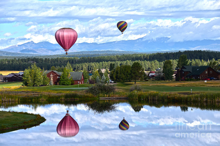 Balloons Over Pagosa Springs Golf Course Photograph by Catherine Sherman
