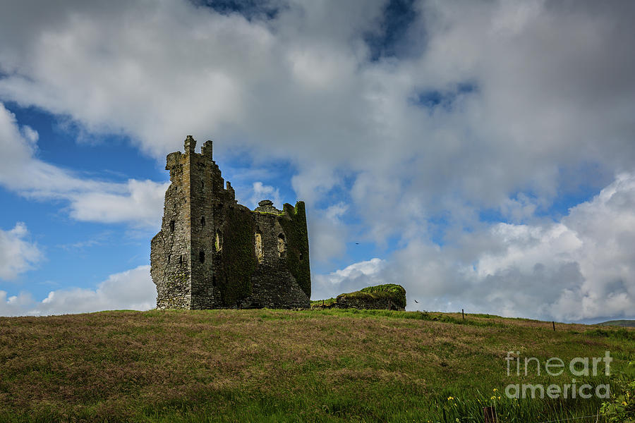 Ballycarbery Castle Photograph - Ballycarbery Castle Ruins by Eva Lechner