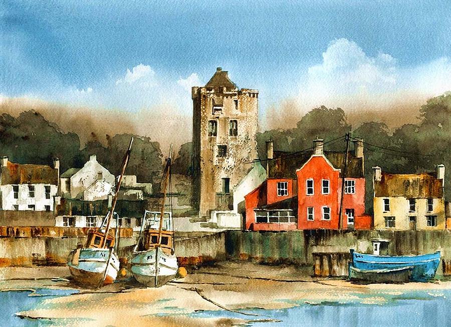 Ballyhack Castle, Wexford Painting by Val Byrne