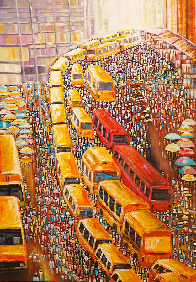 Balogun Market  Painting by Olaoluwa Smith