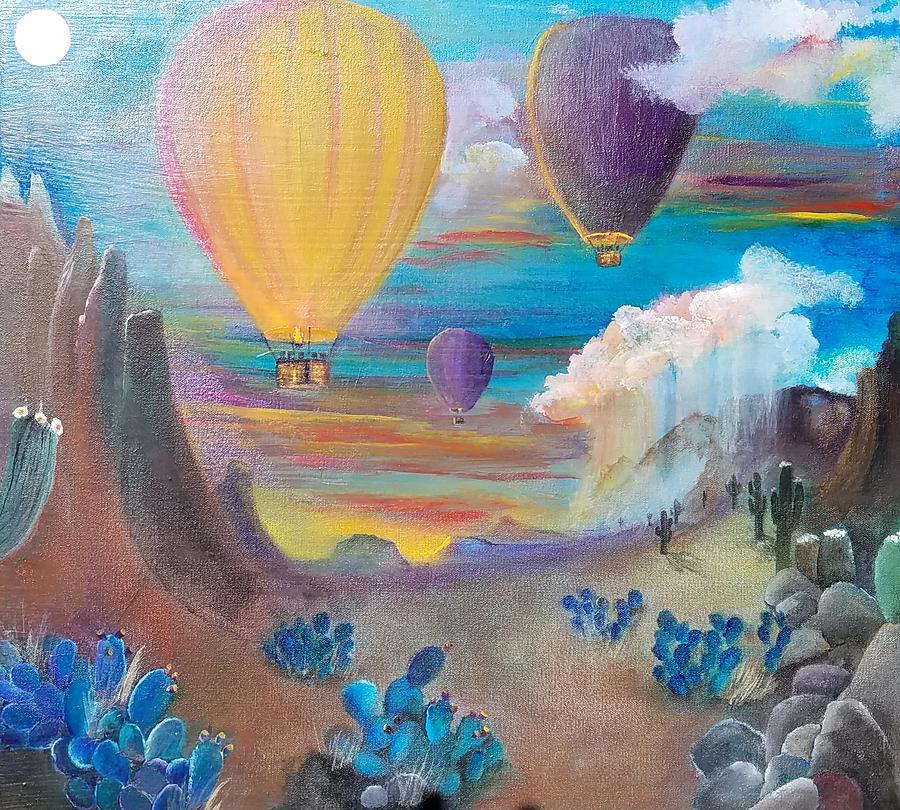 Desert Painting - Balooning at Dusk by Scott Schaefer