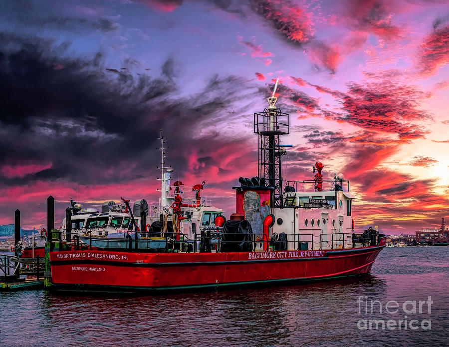 Baltimore Fireboat Photograph by Nick Zelinsky Jr