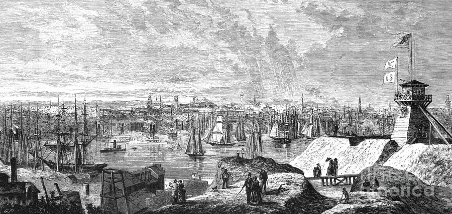 Baltimore, Maryland, 1874 Drawing by Granville Perkins